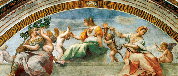   拉斐尔·桑西  Raffaello Santi——署名室壁画 (6)局部